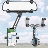 360° Car Rearview Mirror Phone Holder - Compatible with Phones and GPS