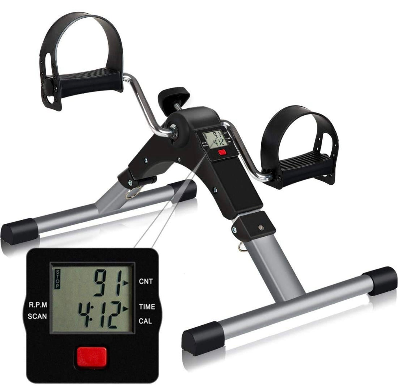 Mini Pedal Exerciser – Foldable Arm & Leg Workout Cycle