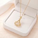 24K Gold Plated Fan Necklace