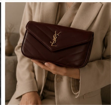 Luxury Burgundy Heels & Clutch Set | طقم كعب وحقيبة فاخر باللون العنابي |