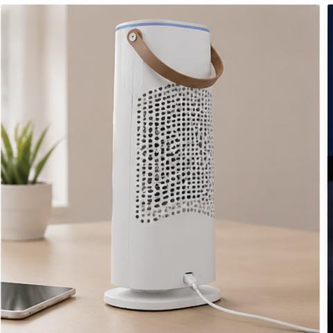 ❄️ Portable Dual Fan Air Cooler | مروحة تبريد مزدوجة محمولة مع رذاذ منعش