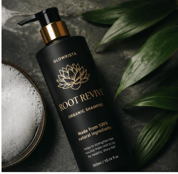 Glowrista Root Revive Organic Shampoo | شامبو جلو ريستا العضوي لإحياء وتقوية الشعر