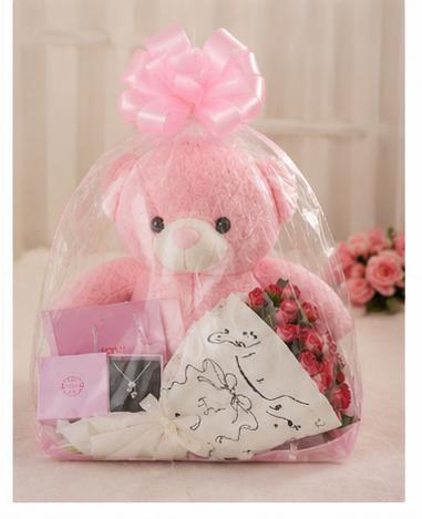 🌸 Pink Teddy Bear Gift Set | هدية الدب الوردي الفاخرة | Luxury Gift Box for Her