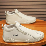 Luxury Round Toe Men Ankle Boots Light Slip